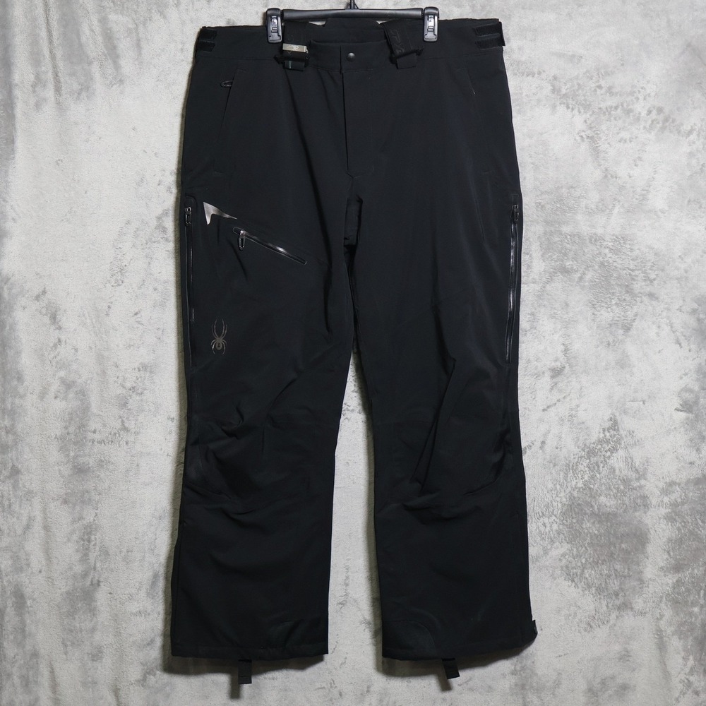 Spyder Snow Pants Mens XXL Black Insulated Thinsulate Suspenders Snowboard Ski